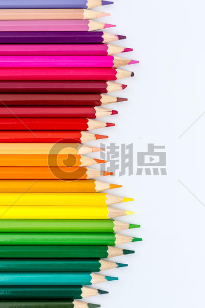 教育设计彩虹铅笔平铺创意拍摄图片素材免费下载