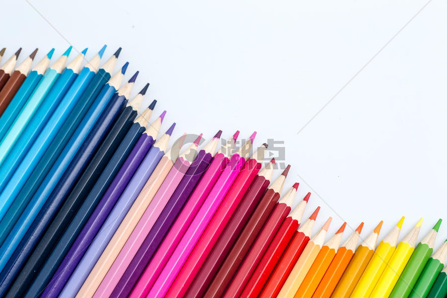 教育设计铅笔彩色波浪形创意拍摄图片素材免费下载