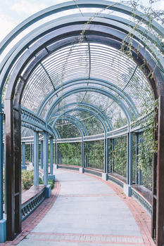 公园花园园艺拱形金属图片素材免费下载