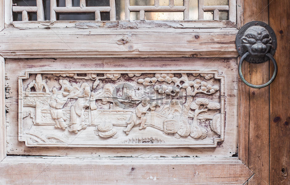 木门雕刻朱家角传统文化图片素材免费下载