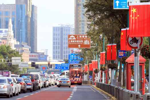 上海外滩国庆旅游街景图片素材免费下载
