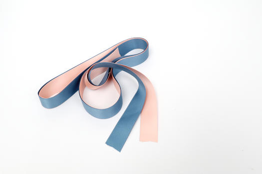 粉色蓝色丝绸缎带包装素材图片素材免费下载
