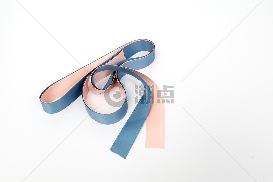 粉色蓝色丝绸缎带包装素材图片素材免费下载