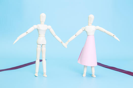 清新文艺木偶浪漫向往婚姻图片素材免费下载
