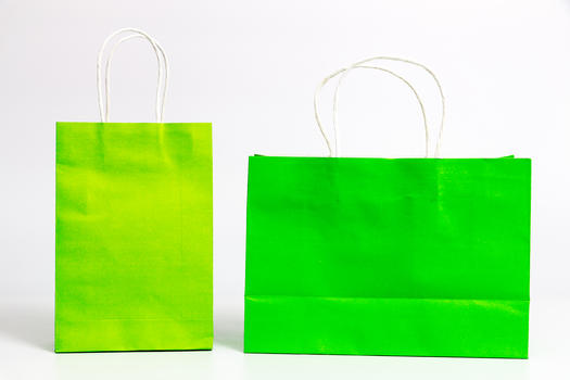 绿色大小购物袋图片素材免费下载