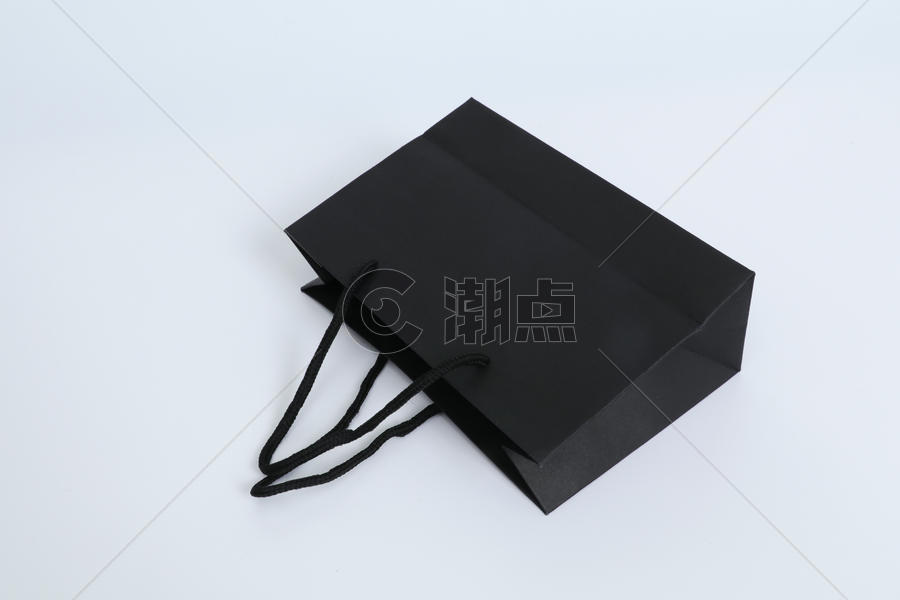 经典黑色购物袋牛皮纸包装图片素材免费下载