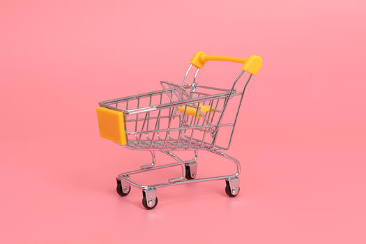 黄色超市购物手推车图片素材免费下载