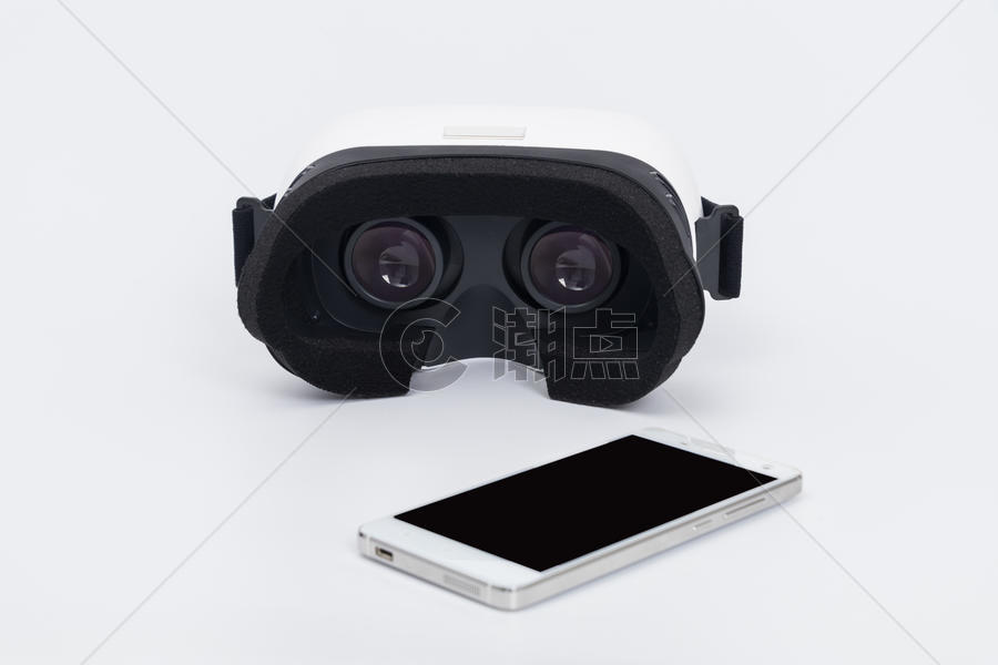 黑色VR眼镜手机组合高清图图片素材免费下载