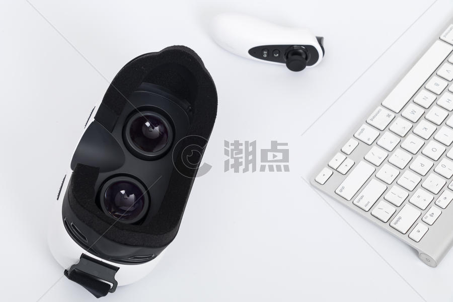 高科技VR眼镜键盘拍摄图片素材免费下载