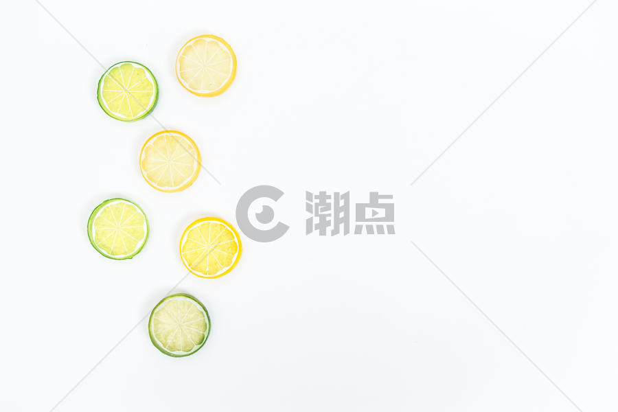 清新留白柠檬片素材图片素材免费下载