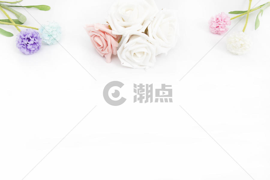 浪漫玫瑰留白设计背景图片素材免费下载