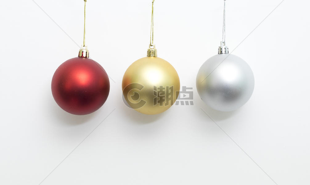 圣诞球装饰球白底拍摄图片素材免费下载