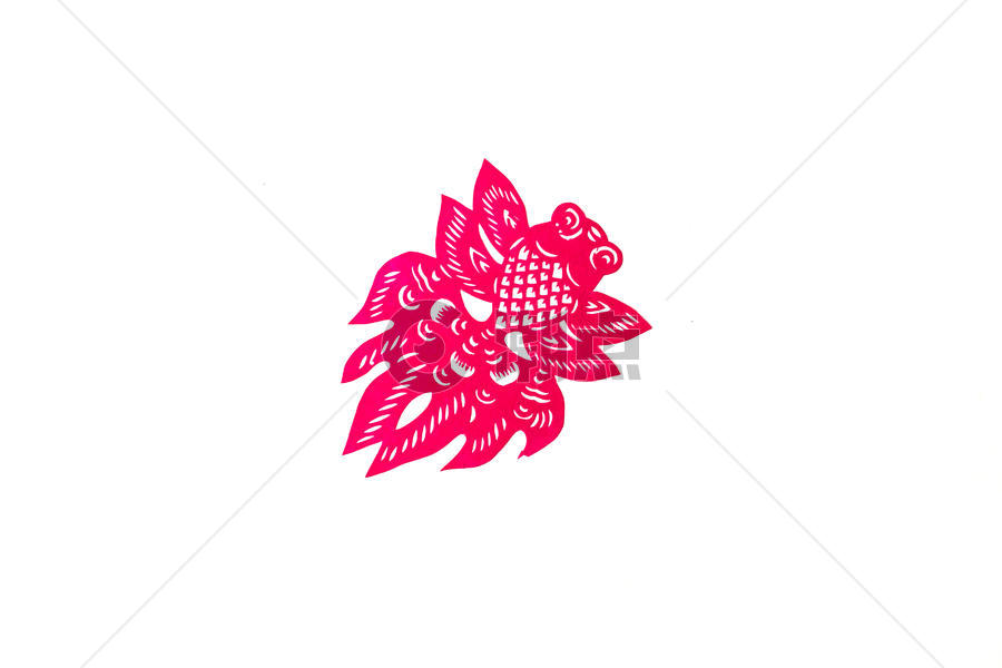 新春风筝造型中国剪纸摆拍图片素材免费下载