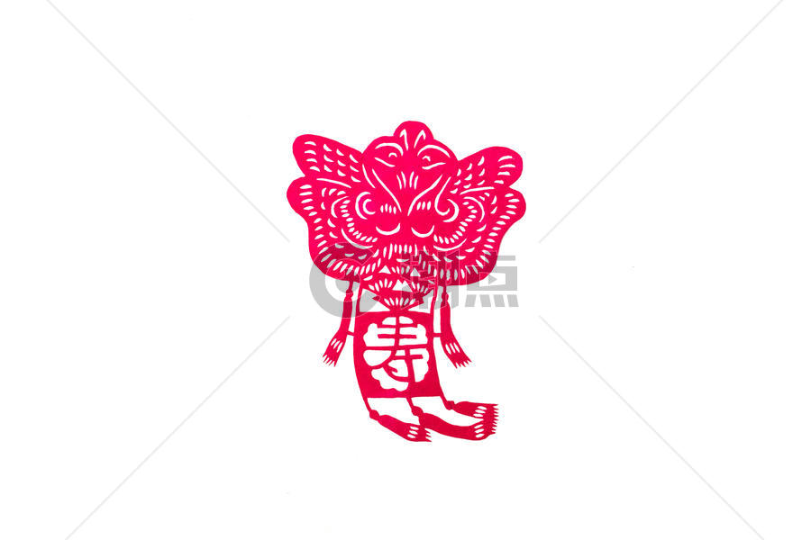 新春风筝造型中国剪纸摆拍图片素材免费下载
