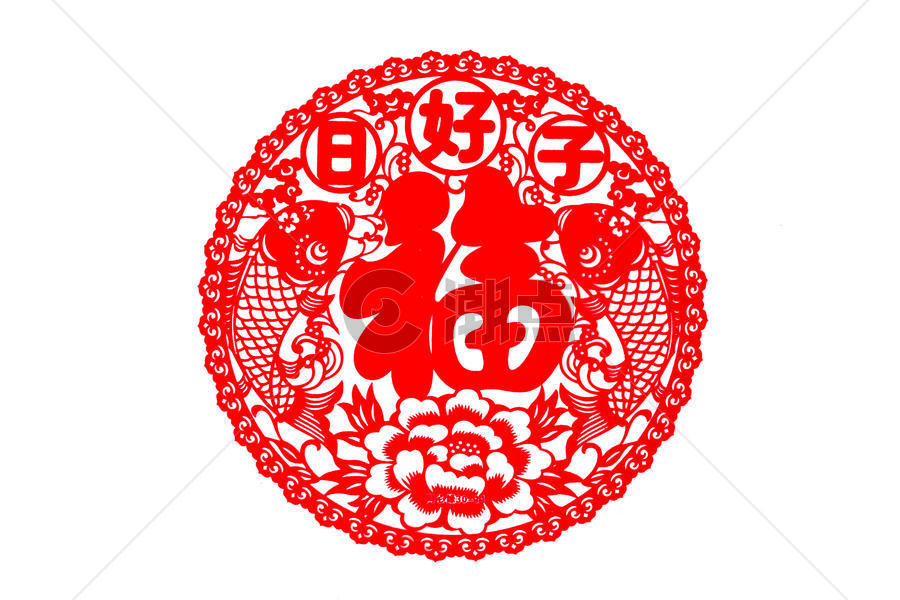 中国春节福字贴纸图片素材免费下载
