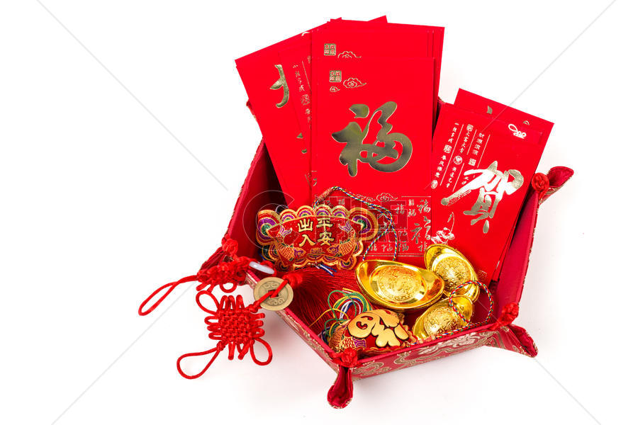 红包中国结元宝节日挂饰饰品图片素材免费下载