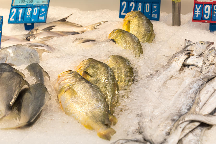 超市商场里的海鲜水产图片素材免费下载