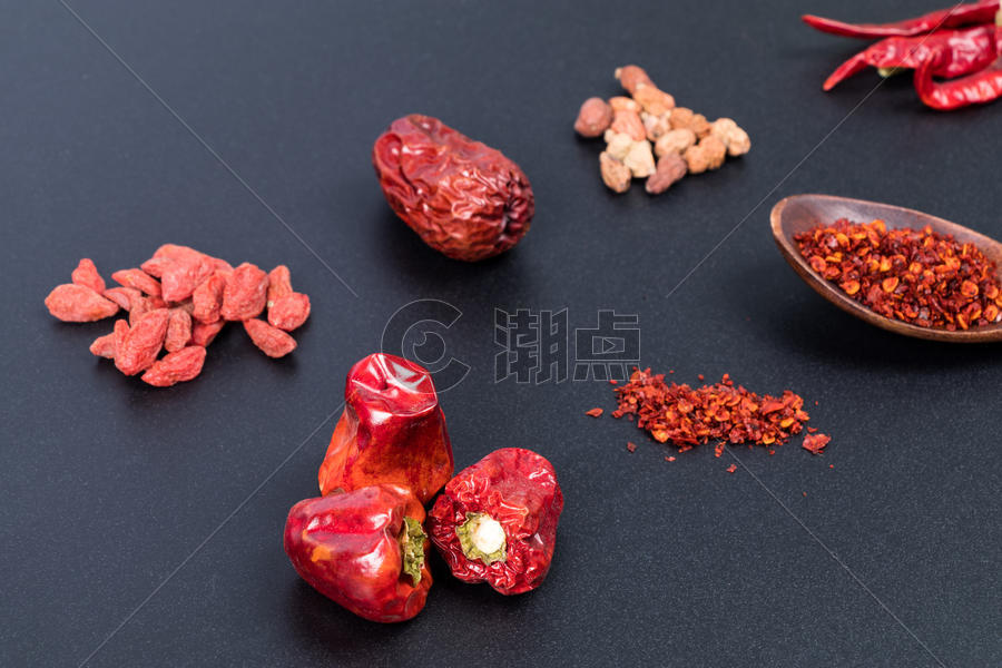 红色辣椒调味元素组合图片素材免费下载