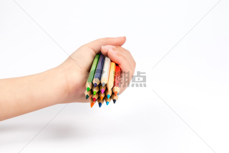 彩色铅笔创意摆拍图片素材免费下载