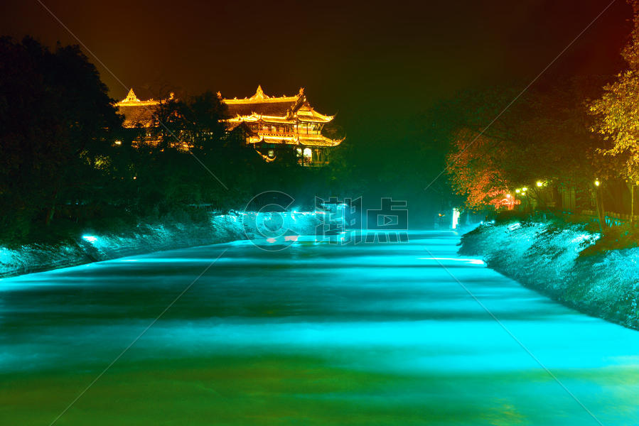 美丽的都江堰风景图片素材免费下载