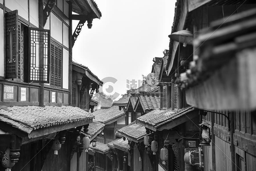 美丽的都江堰小街图片素材免费下载