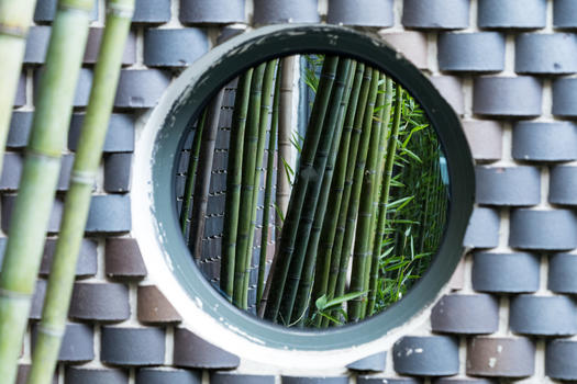 室内竹林景观建筑图片素材免费下载