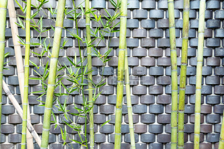 室内竹林景观建筑图片素材免费下载