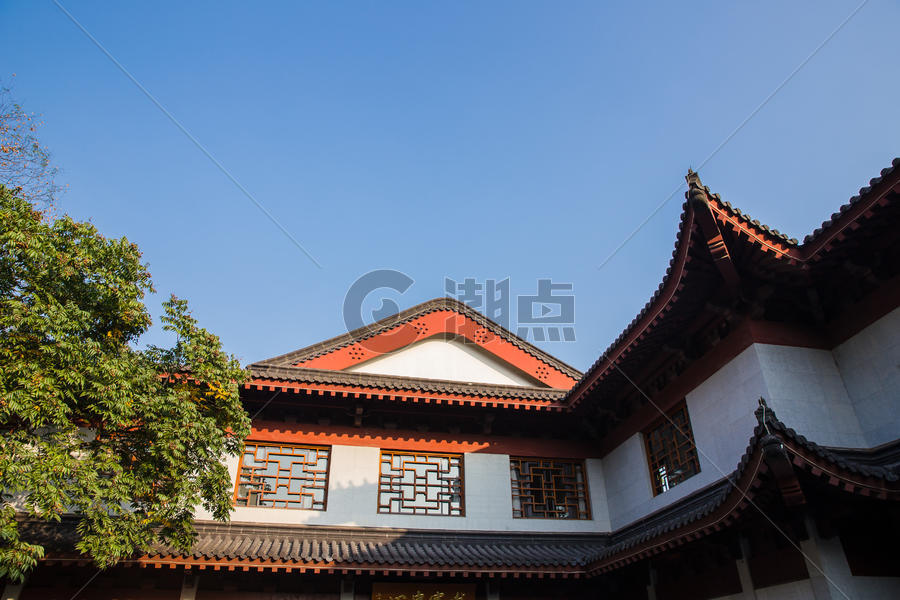 杭州西湖蓝天东方建筑图片素材免费下载