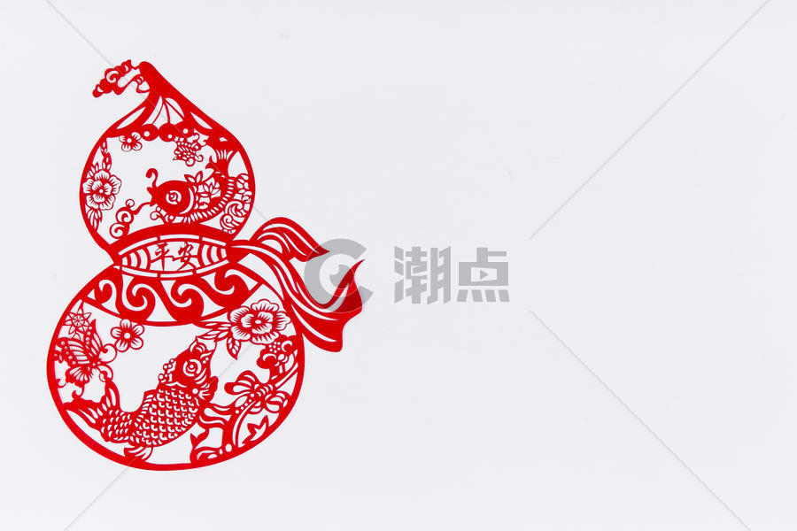 新春工艺寓意剪纸葫芦图片素材免费下载