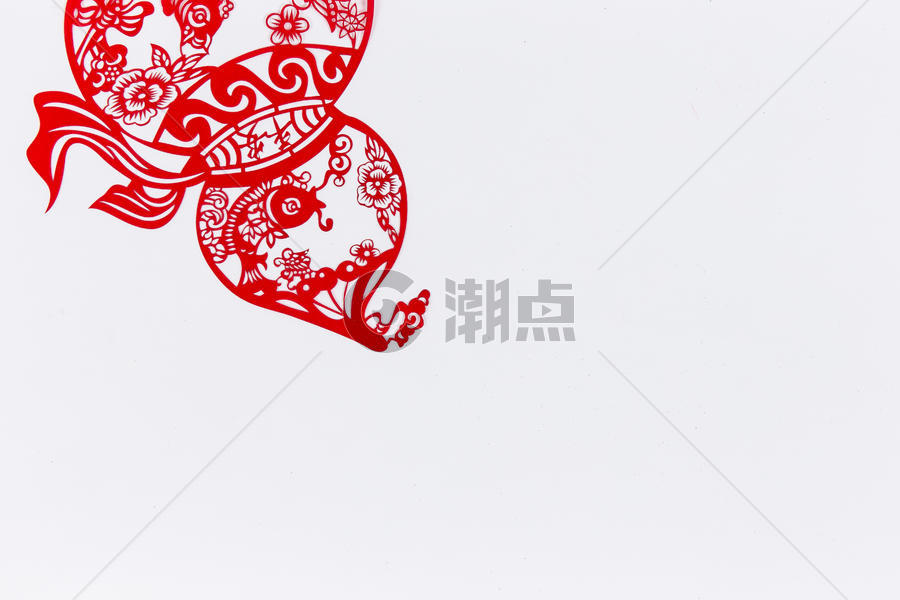 新春工艺寓意剪纸葫芦图片素材免费下载