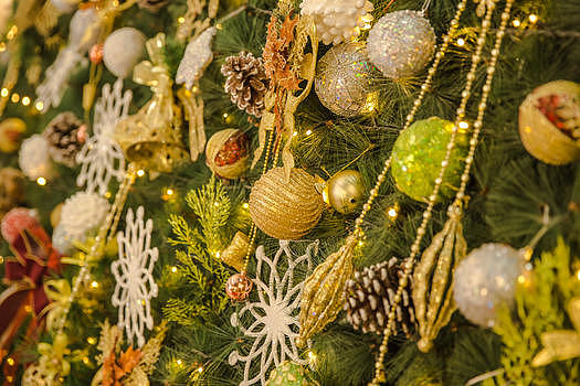 商场圣诞装饰特写图片素材免费下载