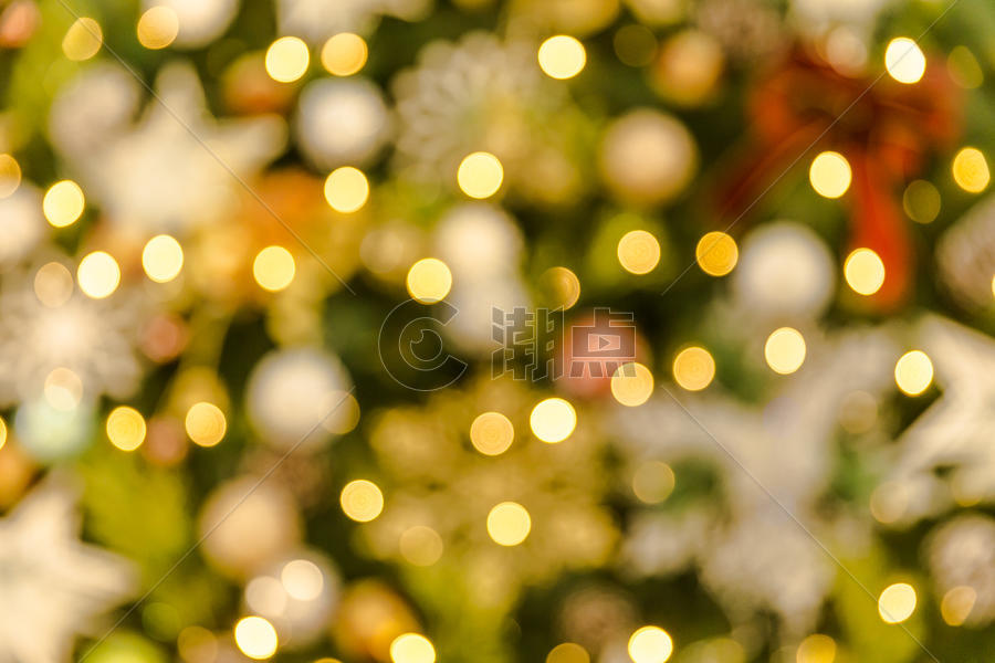 圣诞装扮灯光虚化背景图片素材免费下载