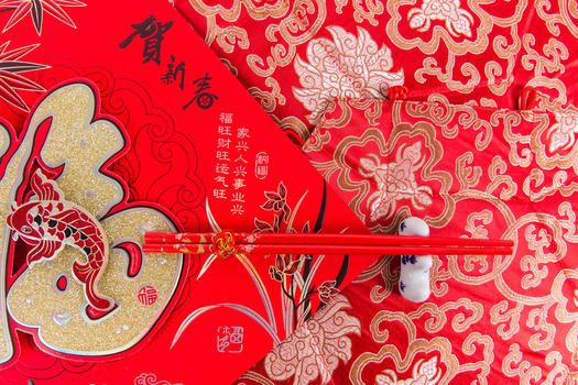 喜庆氛围春节传统筷子图片素材免费下载