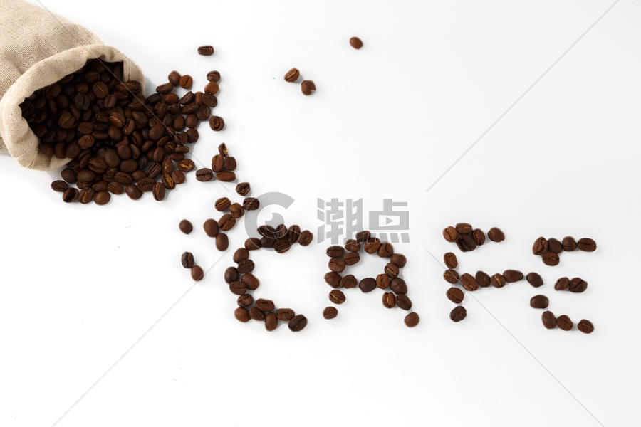 咖啡豆麻袋和字母图片素材免费下载