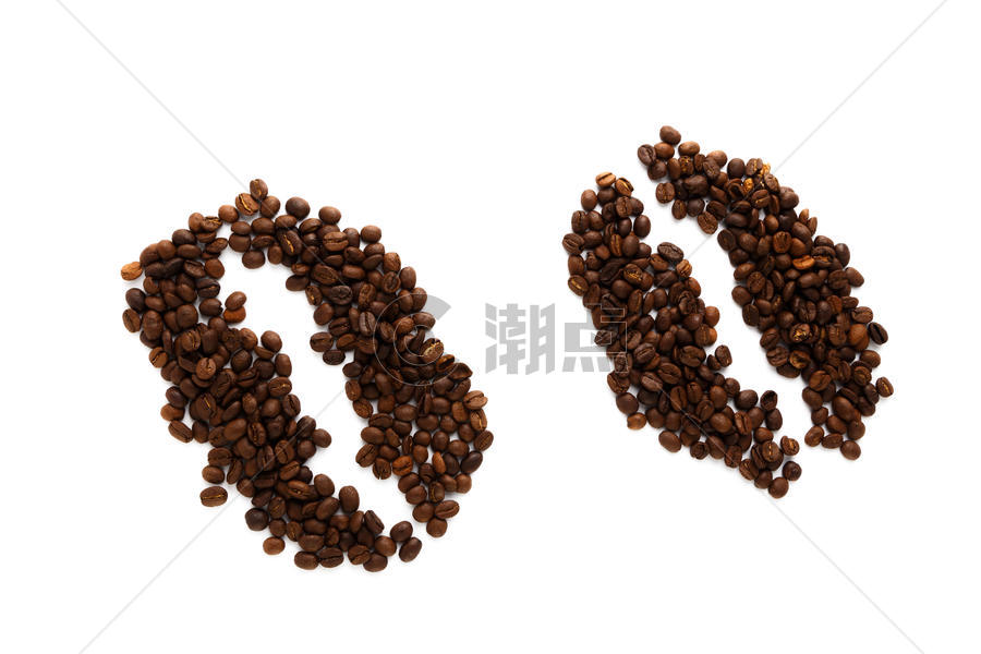 摆成咖啡豆图案的咖啡豆图片素材免费下载