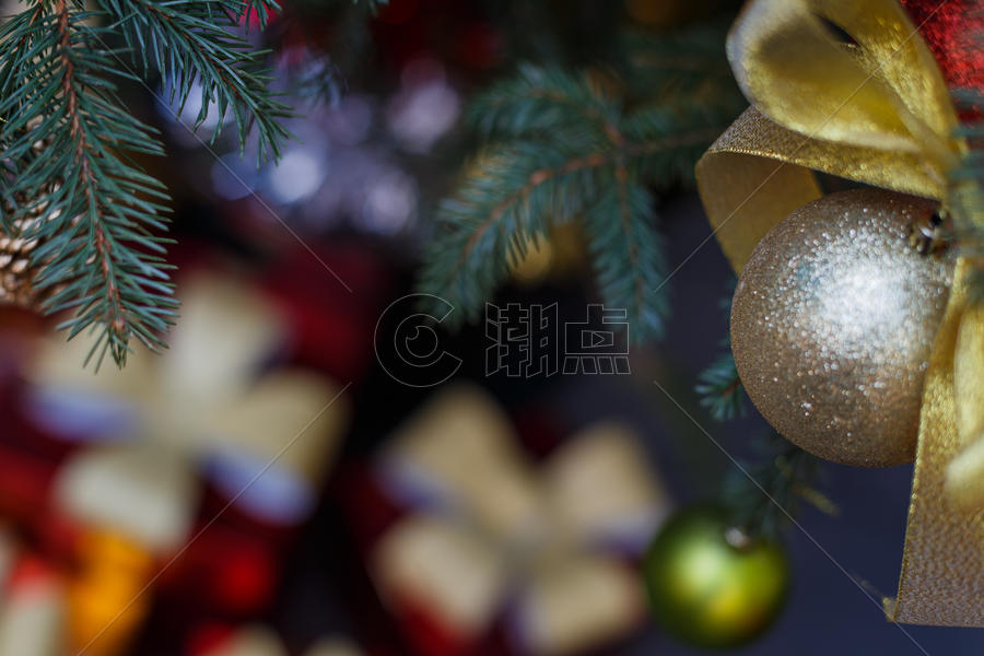 圣诞树的局部图片素材免费下载