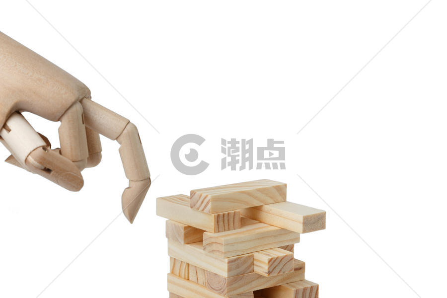 各种形状的原木色积木图片素材免费下载