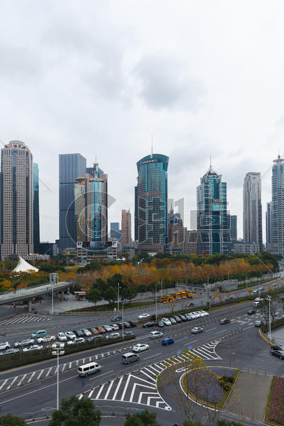 上海陆家嘴城市现代建筑结构外立面图片素材免费下载