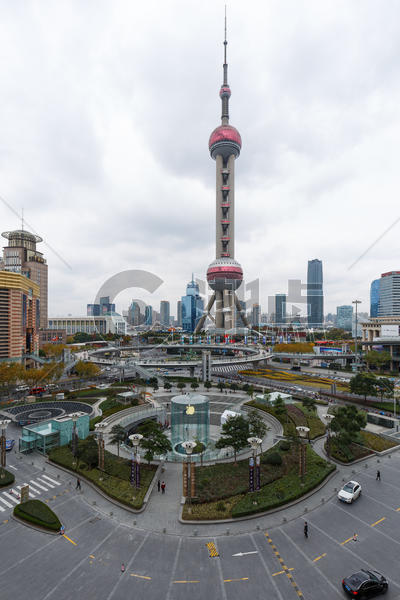 上海陆家嘴城市现代建筑结构外立面图片素材免费下载