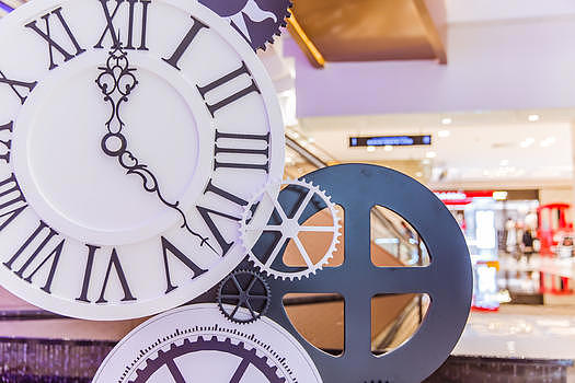 商场装扮时钟齿轮图片素材免费下载