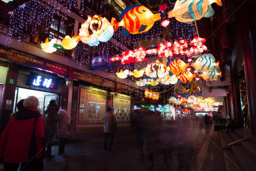 中国新年春节灯会夜景图片素材免费下载