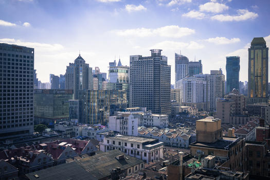 俯瞰城市建筑高楼图片素材免费下载