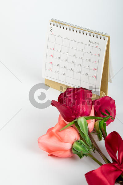 情人节玫瑰日历图片素材免费下载