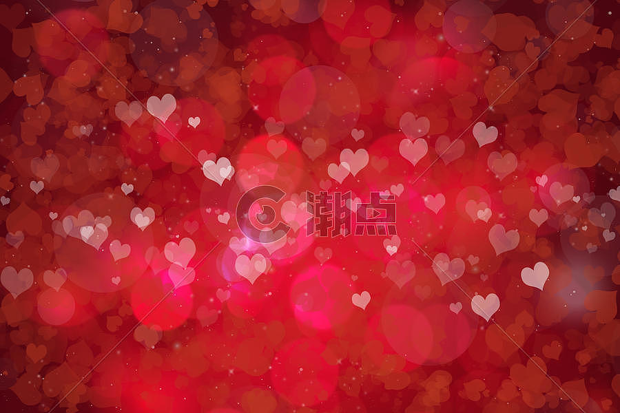 情人节红色的爱心背景图片素材免费下载