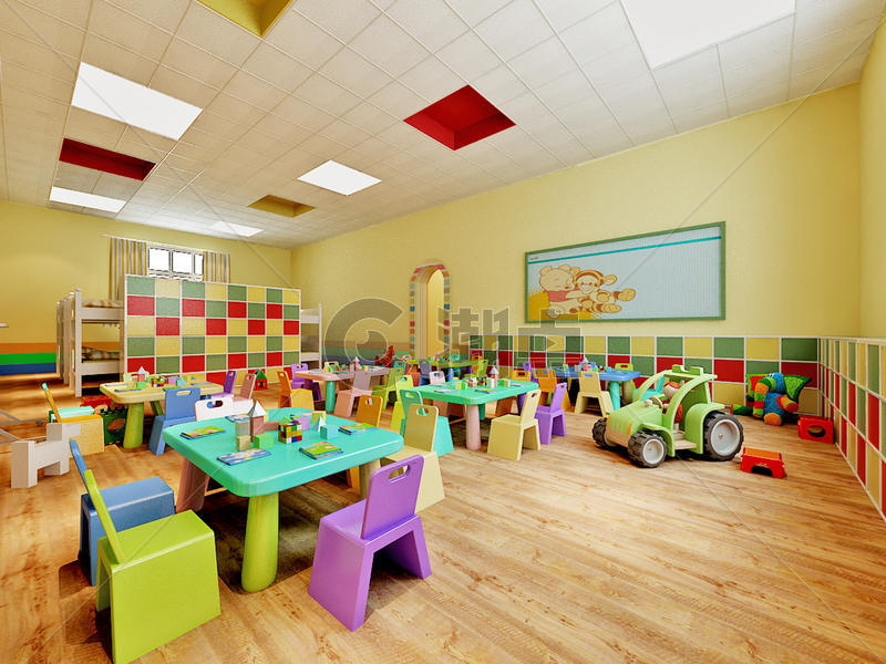 幼儿园活动室效果图图片素材免费下载