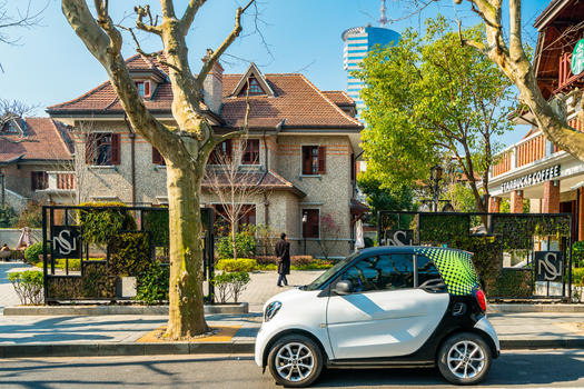 上海新天地共享汽车图片素材免费下载