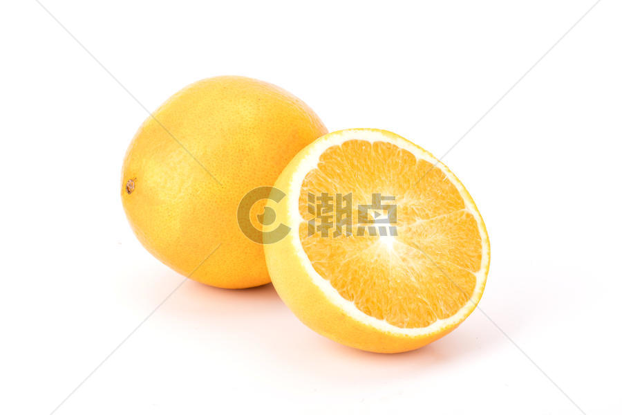 新鲜橙孤立在白色背景图片素材免费下载