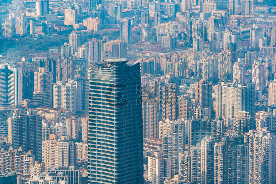 上海城市夜景俯拍图片素材免费下载