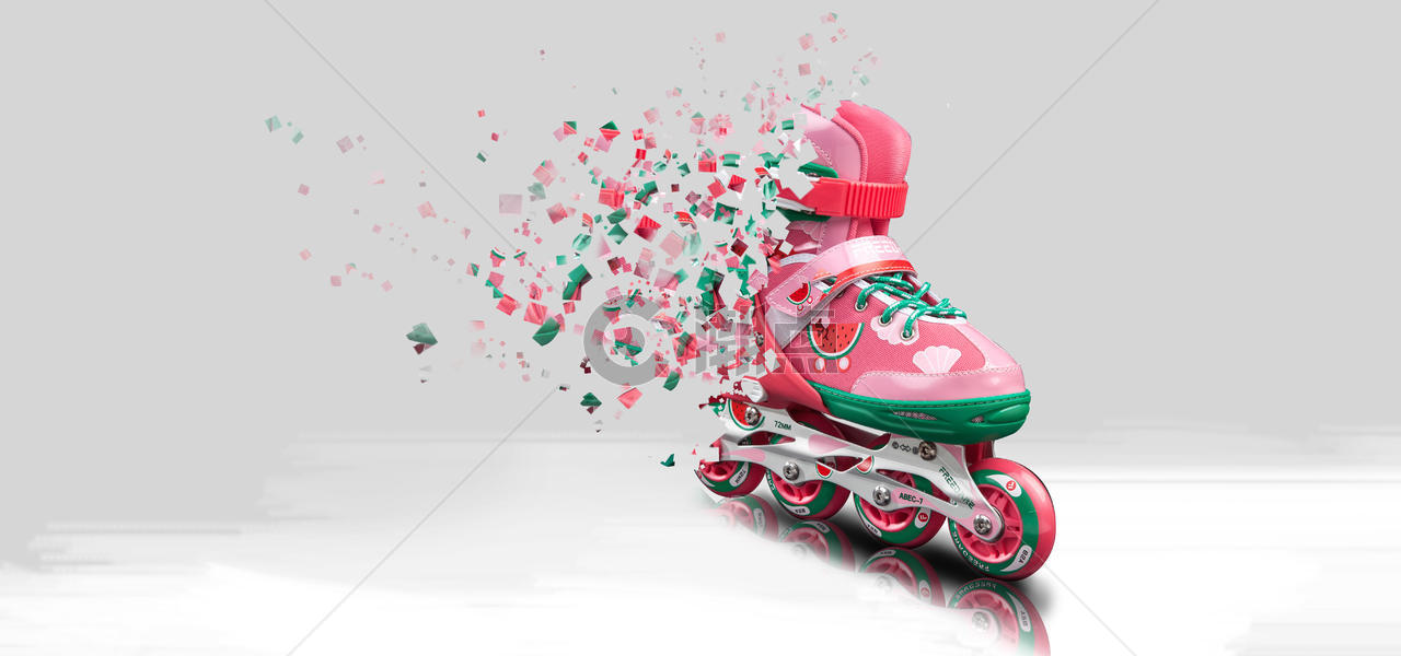 创意轮滑鞋 创意广告海报图片素材免费下载