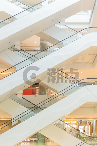 商场建筑设计交叉扶梯图片素材免费下载